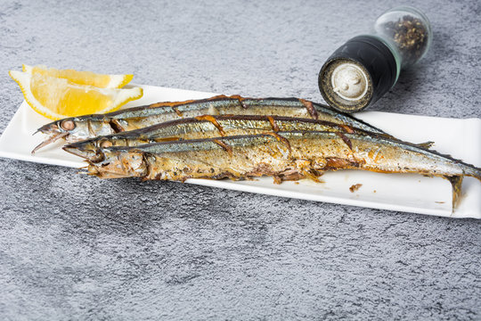 Japanese salt roasted black pepper autumn swordfish