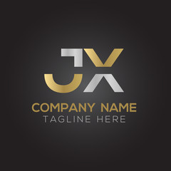 Creative letter JX Logo Design Vector Template. Initial Linked Letter JX Logo Design