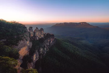 Photo sur Plexiglas Trois sœurs Sunset landscape at Blue Mountains, Australia