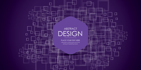 Abstract purple square background