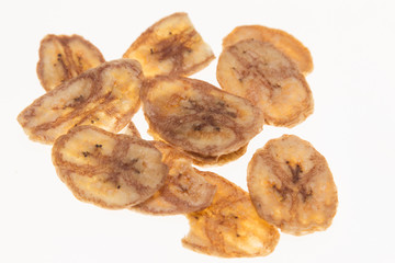 dried tropical fruits on a white background