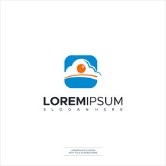 cloud minds logo design vector premium Design