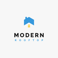 modern house rooftop logo design inspiration