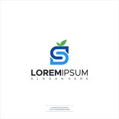 Green eco Letter S Logo Template Design Vector Illustration