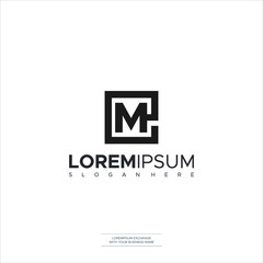 Initial Letter EM Logo Template Design