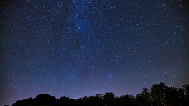 timelapse of night sky with stars