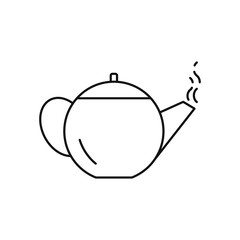 Tea pot vector icon outline style