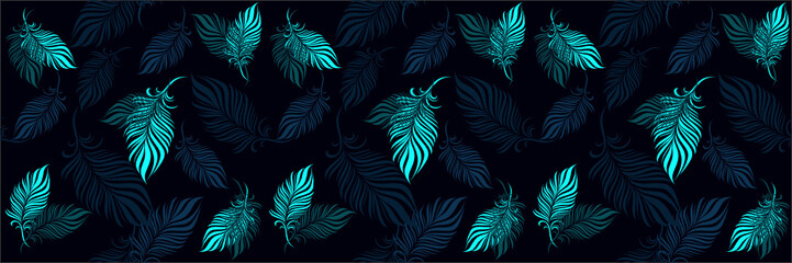  feathers синее перо  бирюзовые перья