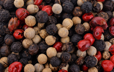 Mix from  kinds of pepper  background