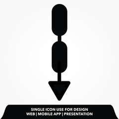 Fototapeta premium down arrow icon vector illustration