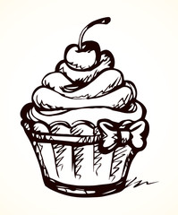 Cake. Vector drawing