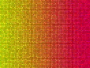 Abstract gradient pixel orange red mosaic pattern