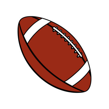 american football ball on white background