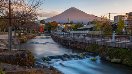 Morning time of Fuji Mountain near the river at Fujinomiya 5