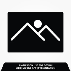 Mountain sign icon vector illustration