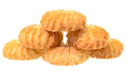 Homemade shortbread cookies isolated