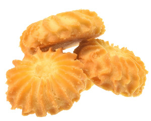 Homemade shortbread cookies isolated