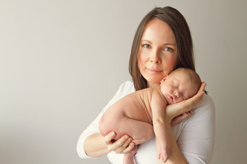 New mother and newborn baby 