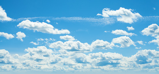 Fluffy Clouds In Blue Sky. Background From Clouds.