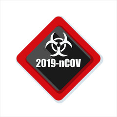 Obraz premium 2019-nCOV biohazard danger sign illustration