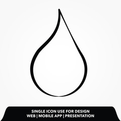 water rain drop. vector modern line icon design illustration.