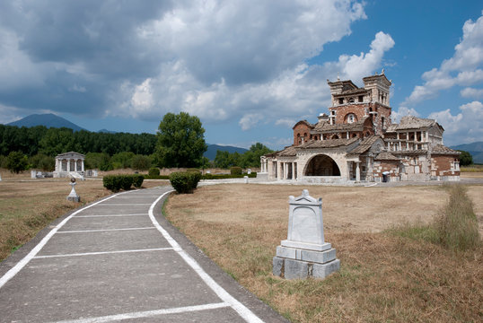 Ancient Mantineia, Tripoli, Greece 2019: The Christian temple of Saint Fotini has an original and unique architectural style.