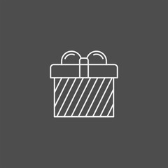 Gift flat vector icon. Present flat vector icon