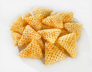 3d Triangle shape Fryums Papad is a crunchy Snack Pellets, tri angle corn puff snacks or namkeen
