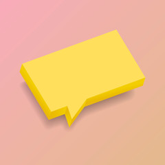 Speech bubbles. Realistic 3d style with shadows. Place for text