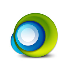 Vector swirl circle banner, 3d style abstract sphere or round shape icon or background templates. Vector Illustration For Wallpaper, Banner, Background, Card, Book Illustration, landing page