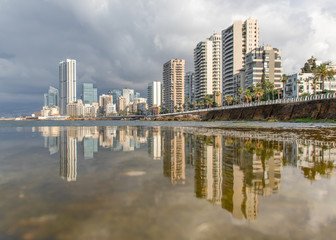 Beirut, Lebanon - one of the most famous spot of Beirut, the Corniche is a lovely place for a...