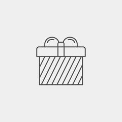 Gift flat vector icon. Present flat vector icon