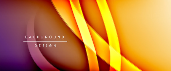 Dynamic trendy fluid color gradient abstract background with flowing wave lines. Vector Illustration