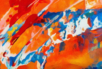 Colorful scratched grunge texture. Dry oil strokes background. Design pattern.