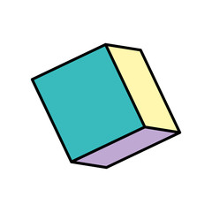 cube isometric style isolated icon