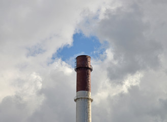 Pipe against the sky.