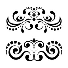 Vector background with design elements, abstract tribal tattoo.