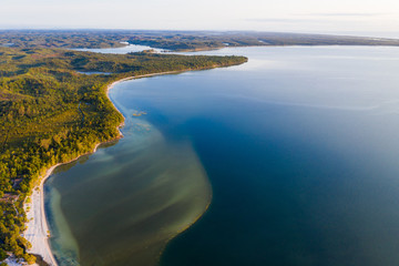 Aerial view of the 600km Pangalanes Canal near Palmarium, Madagascar