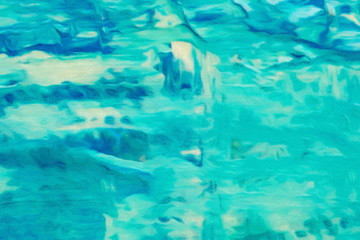 Naklejka premium Original abstract painting at canvas. Mixed media pattern. Hand drawn art background.