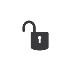 Padlock logo vector template illustration icon