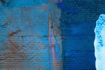 Macro detailed splashes and strokes of oil brush on paper. Simple colorful bright pattern. Old vintage rough texture. HQ design pattern. Shape close up painting.