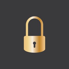 Padlock logo vector template illustration icon