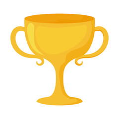 Isolated gold trophy vector design