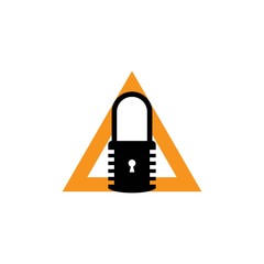 Padlock logo vector template illustration icon