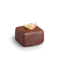 Fine handmade chocolates. Isolated on white background