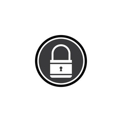 Padlock logo vector template illustration icon