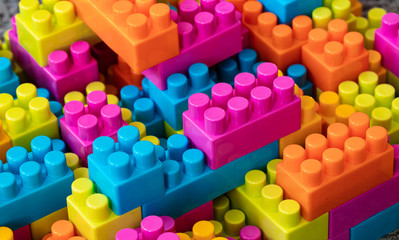 Closeup of colorful Construction set
