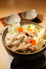 鶏鍋　Japanese chicken hot pot