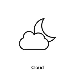 cloud icon vector . cloud symbol sign