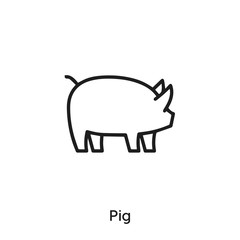 pig icon vector . pig symbol sign